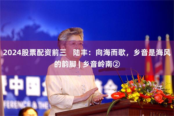 2024股票配资前三   陆丰：向海而歌，乡音是海风的韵脚 | 乡音岭南②