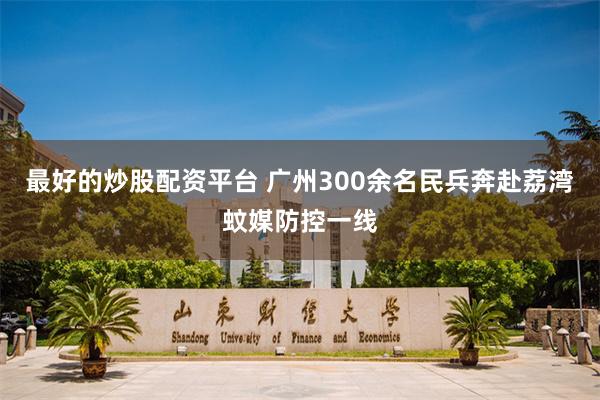 最好的炒股配资平台 广州300余名民兵奔赴荔湾蚊媒防控一线