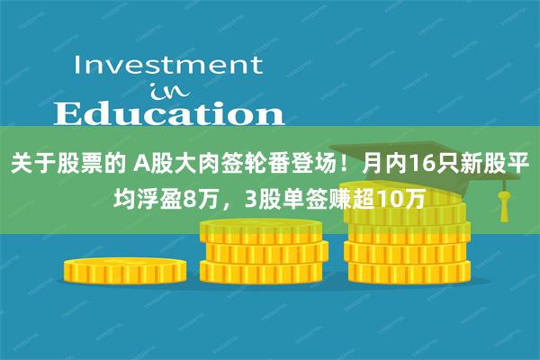 关于股票的 A股大肉签轮番登场！月内16只新股平均浮盈8万，3股单签赚超10万