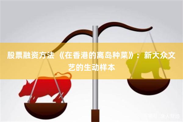 股票融资方法 《在香港的离岛种菜》：新大众文艺的生动样本