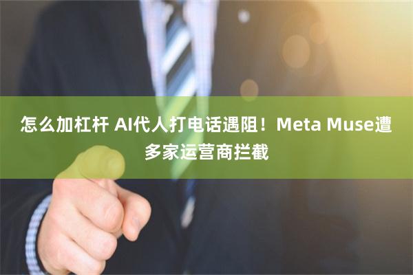 怎么加杠杆 AI代人打电话遇阻！Meta Muse遭多家运营商拦截